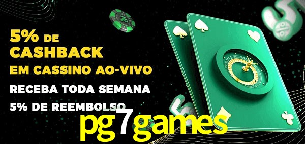 Promoções do cassino ao Vivo pg7games